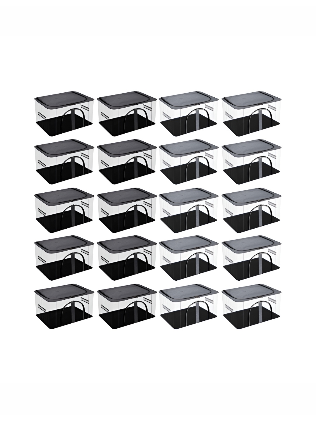 

Kuber Industries Grey 20 Pieces Multi-Utility Organisers