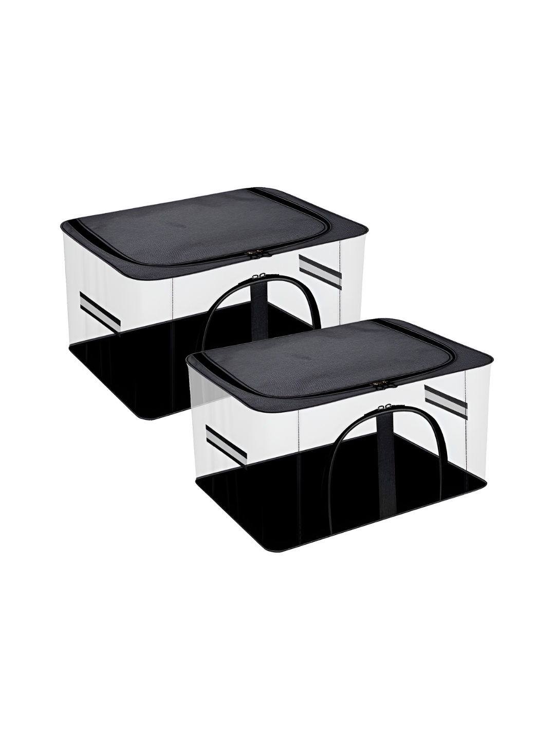 

Kuber Industries Grey & Black 2 Pieces Multi-Utility Organisers