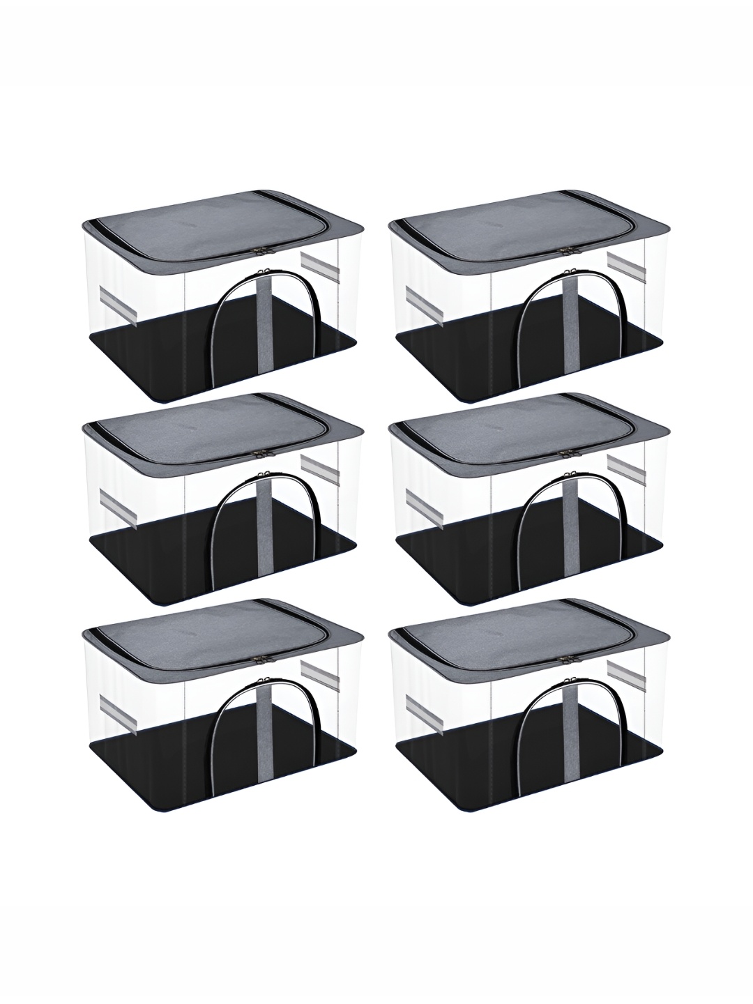 

Kuber Industries Grey 6 Pieces Regular Shoes Organisers