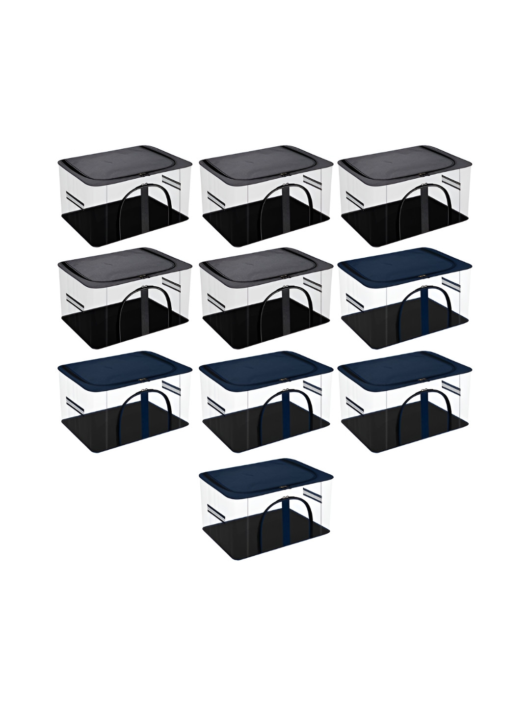 

Kuber Industries Grey & Navy Blue 10 Pieces Regular Shoes Organiser Organisers