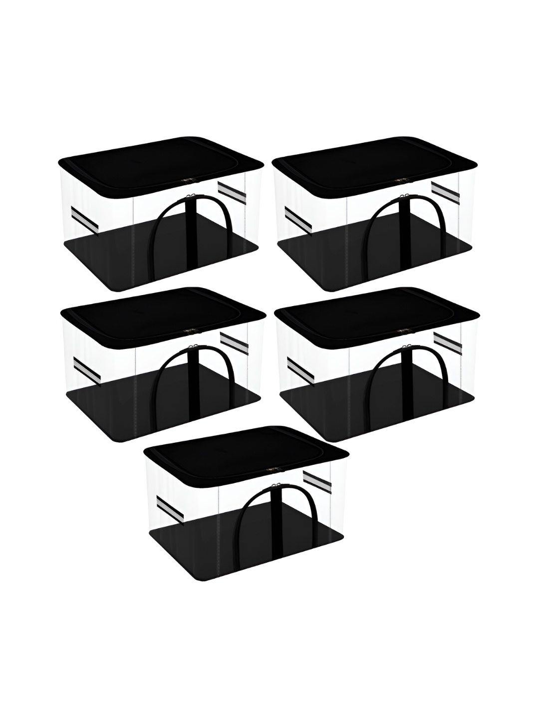 

Kuber Industries Black 5 Pieces Regular Shoes Organiser