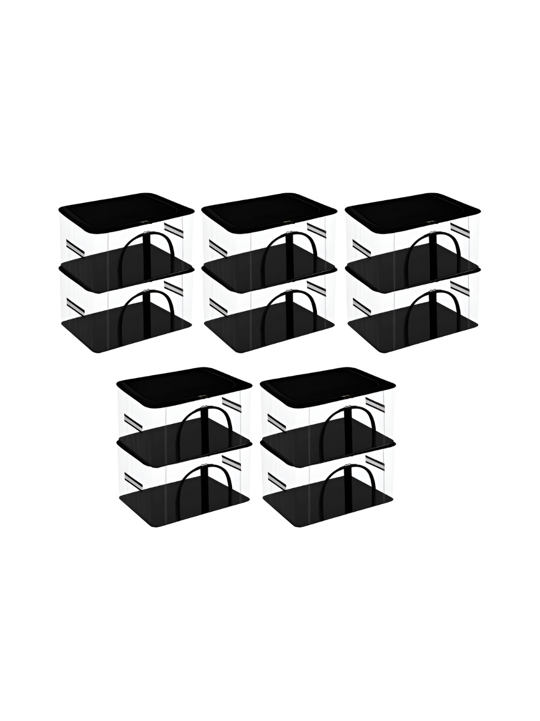 

Kuber Industries Black 10 Pieces Regular Shoes Organiser Organisers