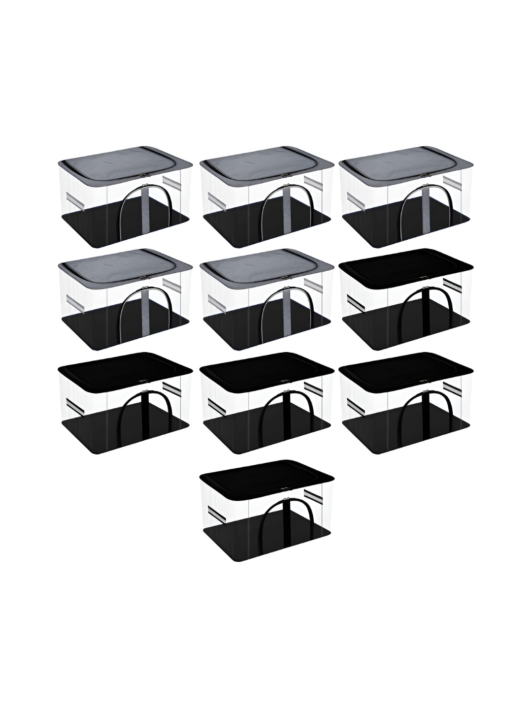 

Kuber Industries Grey 10 Pcs Regular Shoes Organiser