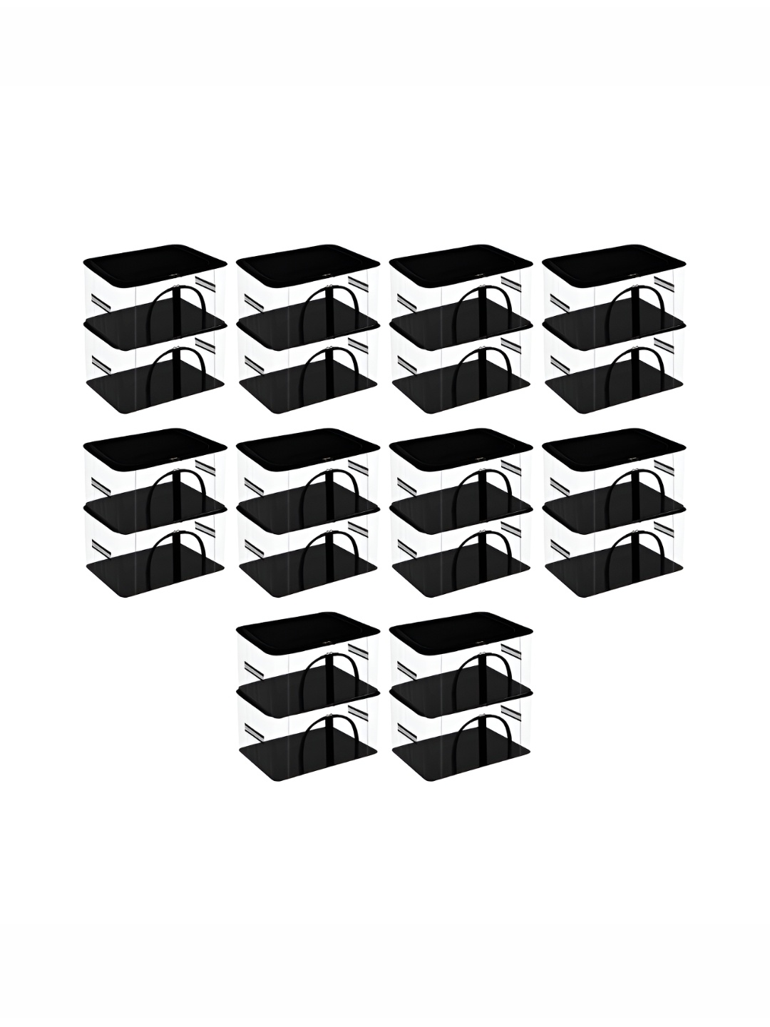 

Kuber Industries Black 20 Pieces Regular Shoes Organiser Organisers