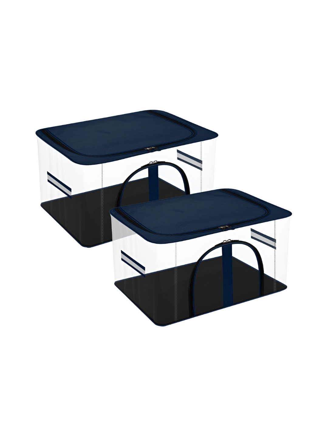 

Kuber Industries Navy Blue 2Pcs Regular Cloth Storage Bag Organisers