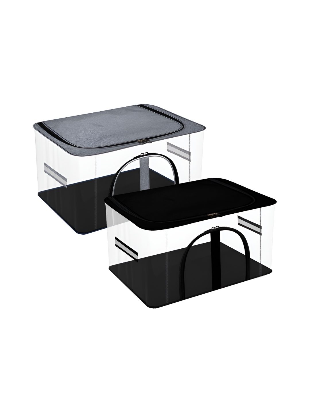 

Kuber Industries Grey & Black 2 Pieces Shoes Organisers