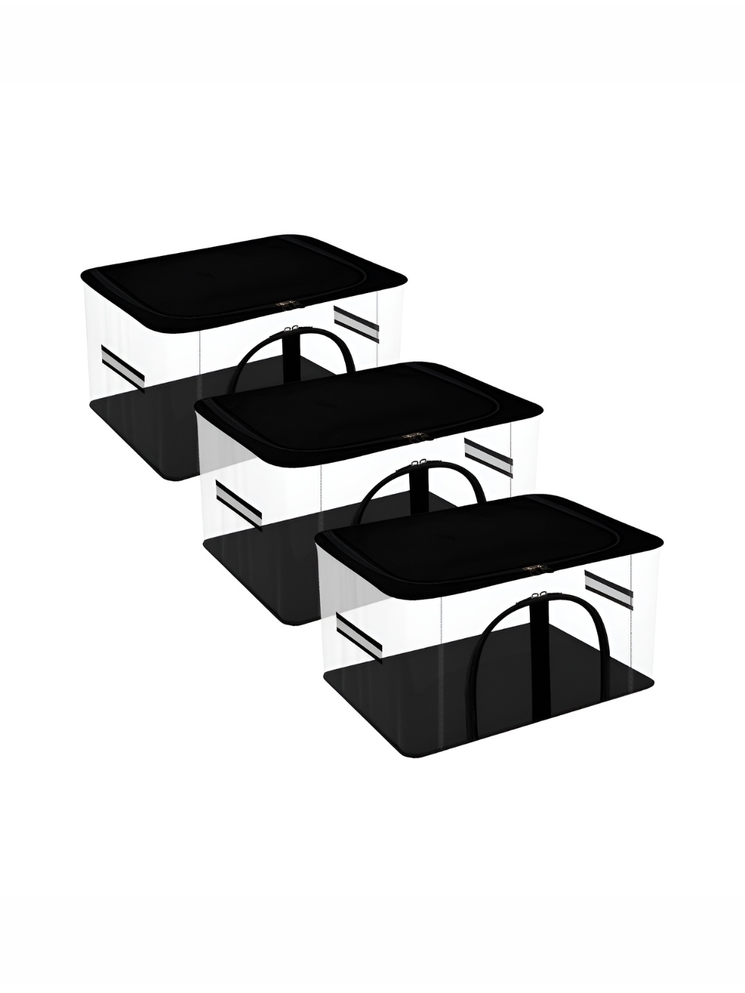 

Kuber Industries Black 3 Pieces Regular Shoes Organiser