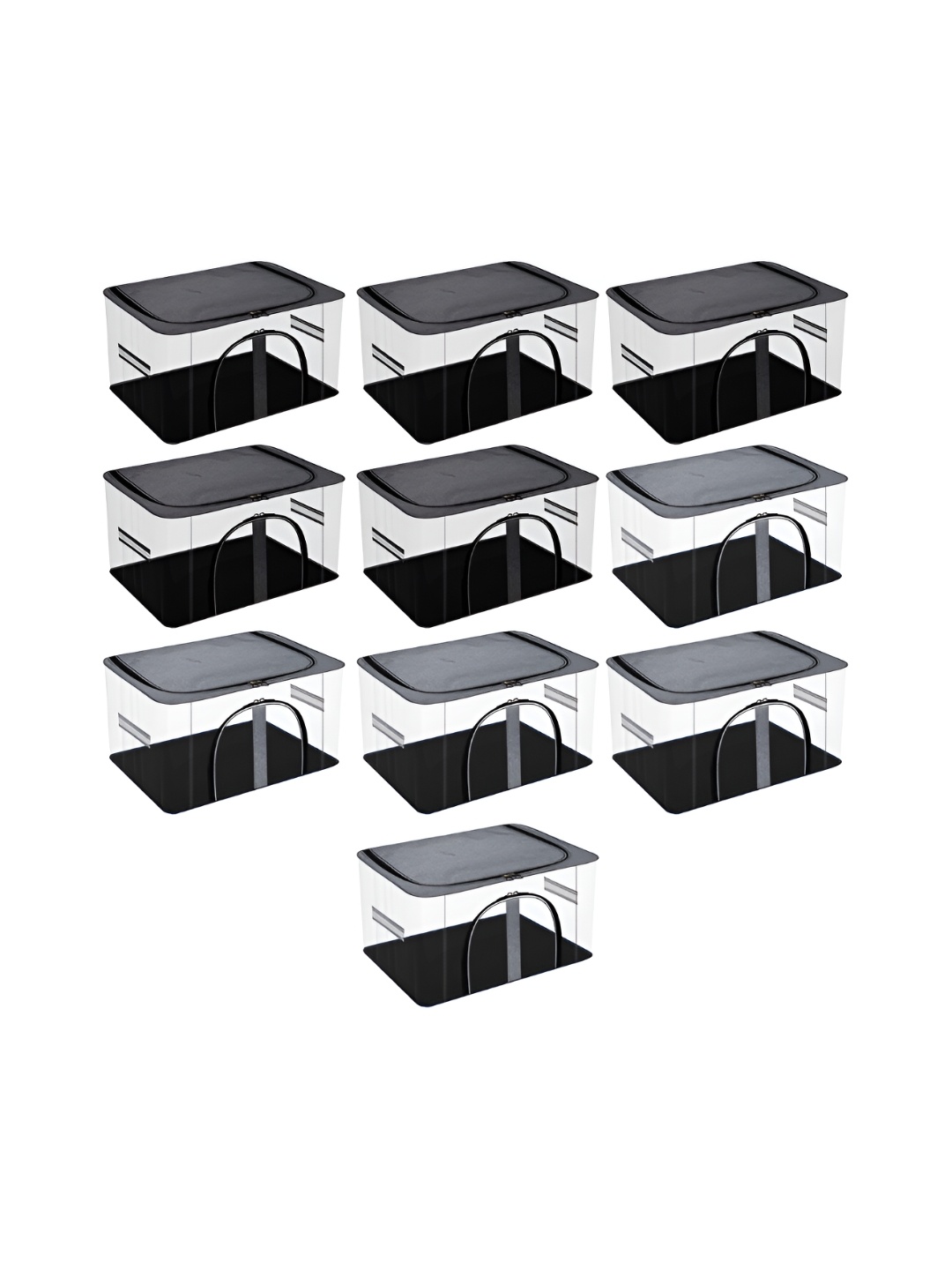 

Kuber Industries Grey 10 Pieces Regular Shoes Organiser Organisers