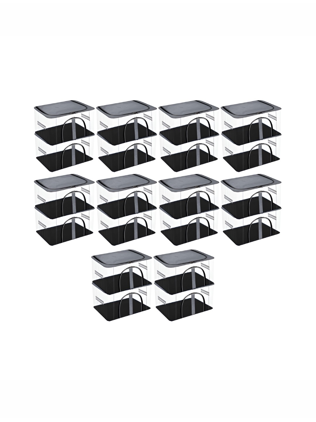 

Kuber Industries Grey & Transparent 20 Pieces Multi-Utility Organisers