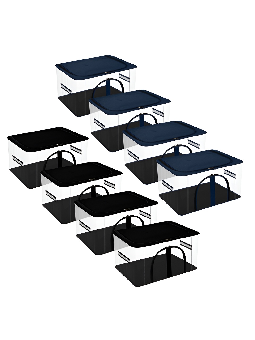

Kuber Industries Navy Blue 8 Pieces Regular Shoes Organiser