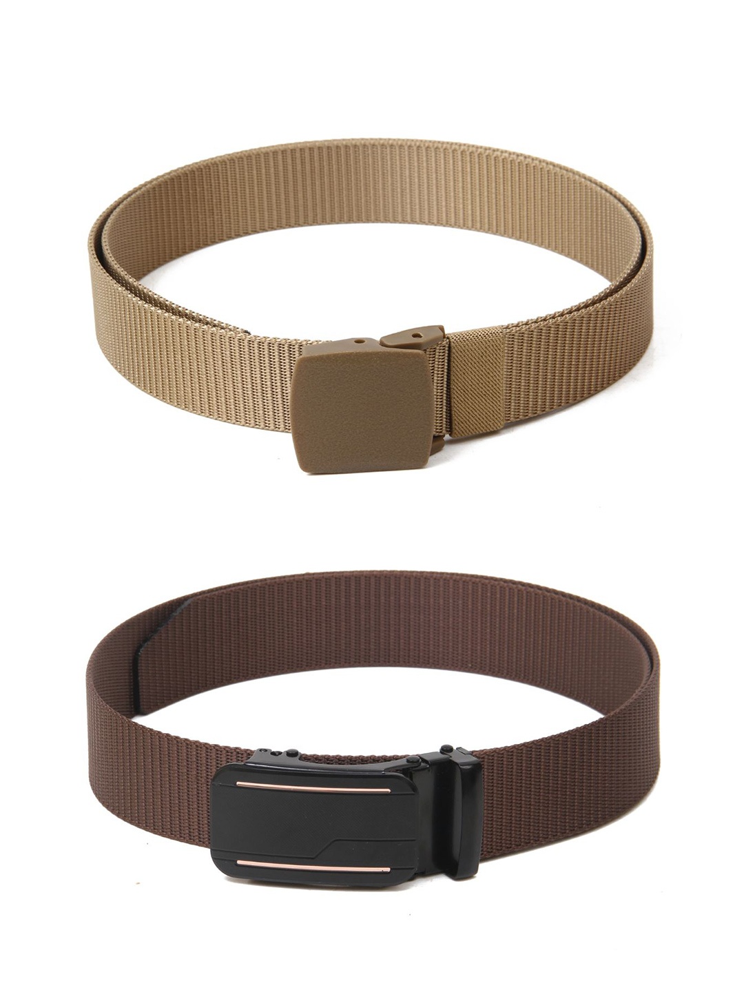 

Calvadoss Girls Set of 2 Textured Belt, Beige