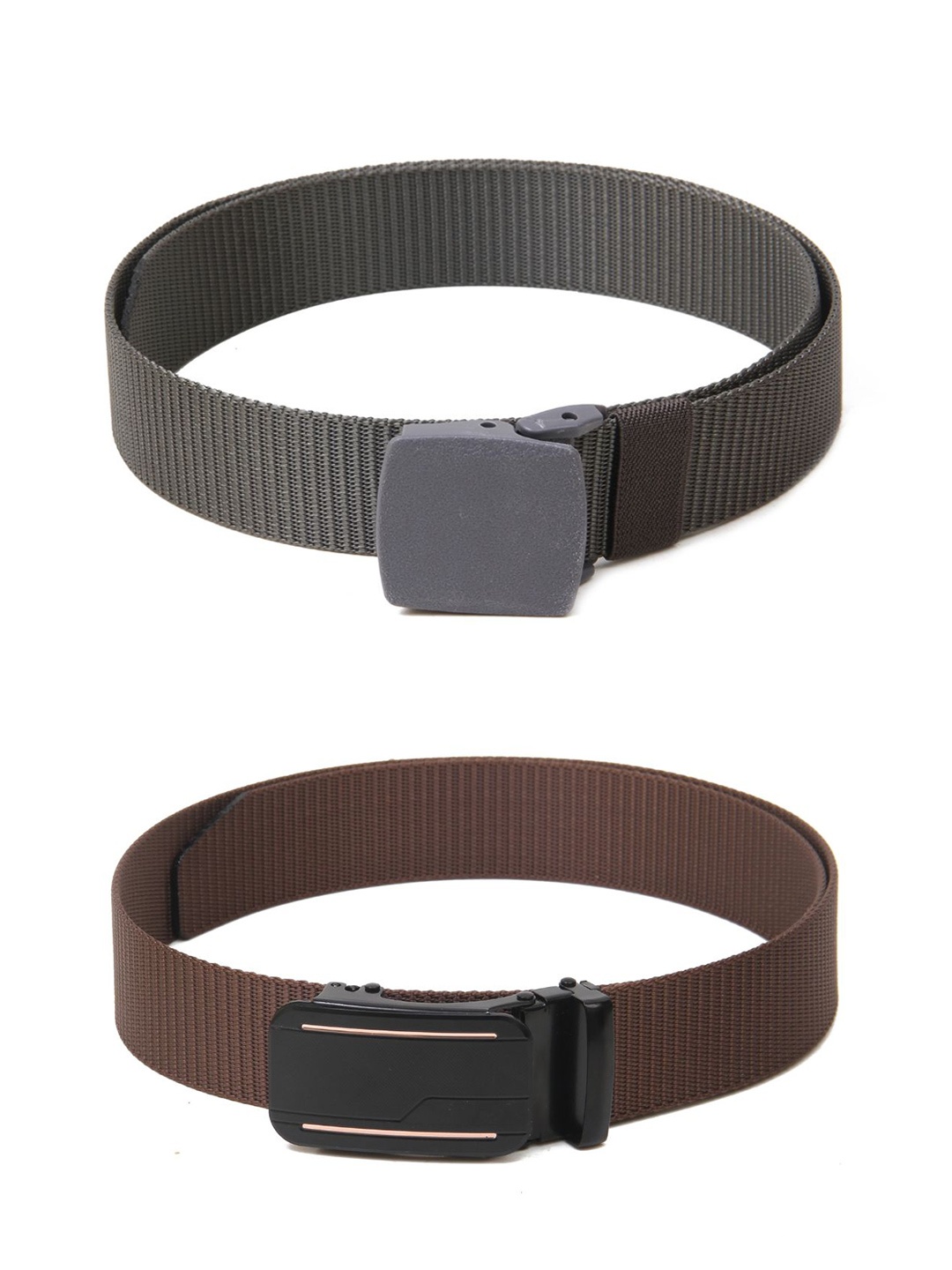 

Calvadoss Girls Set Of 2 Textured Canvas Belts, Grey