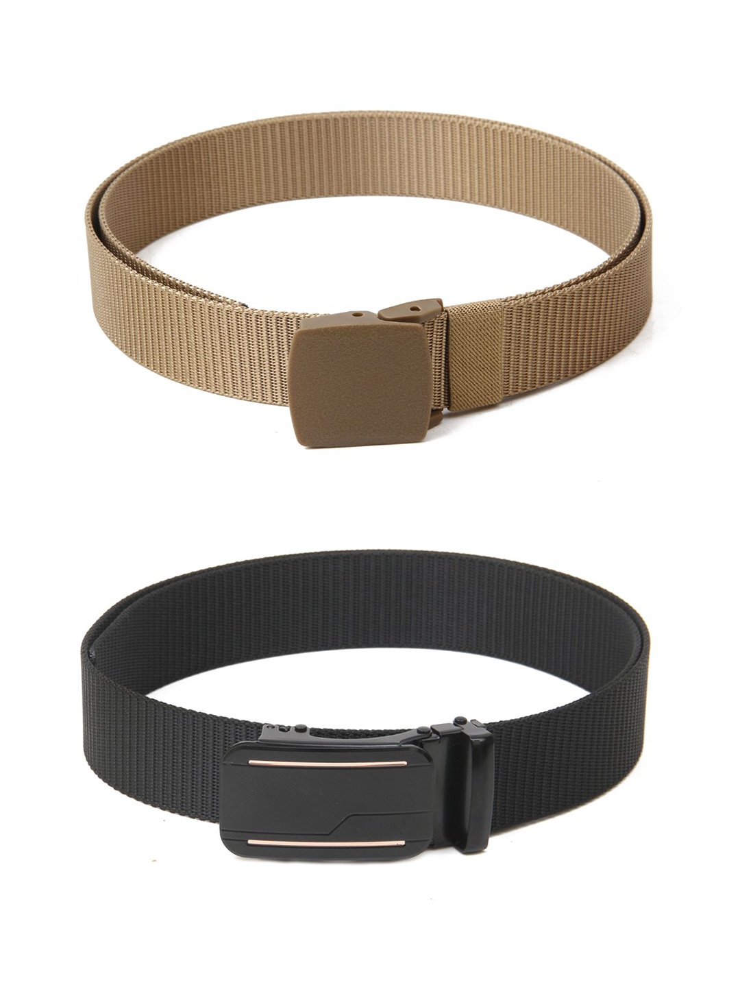 

Calvadoss Girls Set Of 2 Textured Belts, Beige