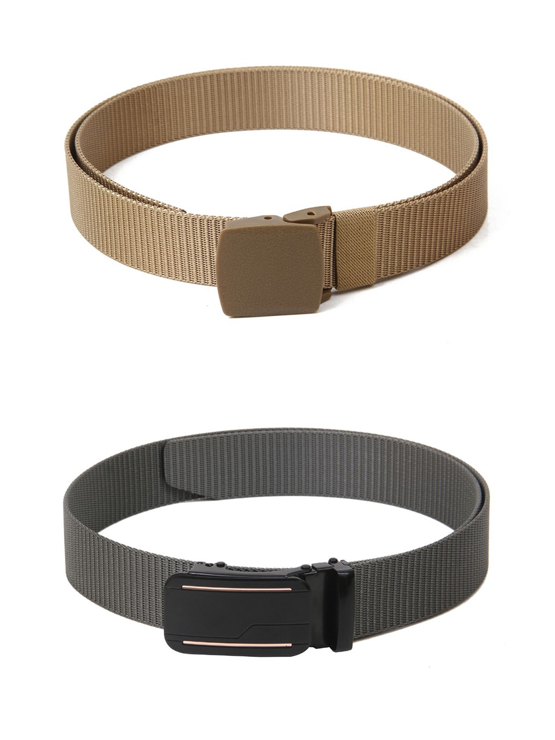 

Calvadoss Girls Set Of 2 Textured Canvas Belt, Beige