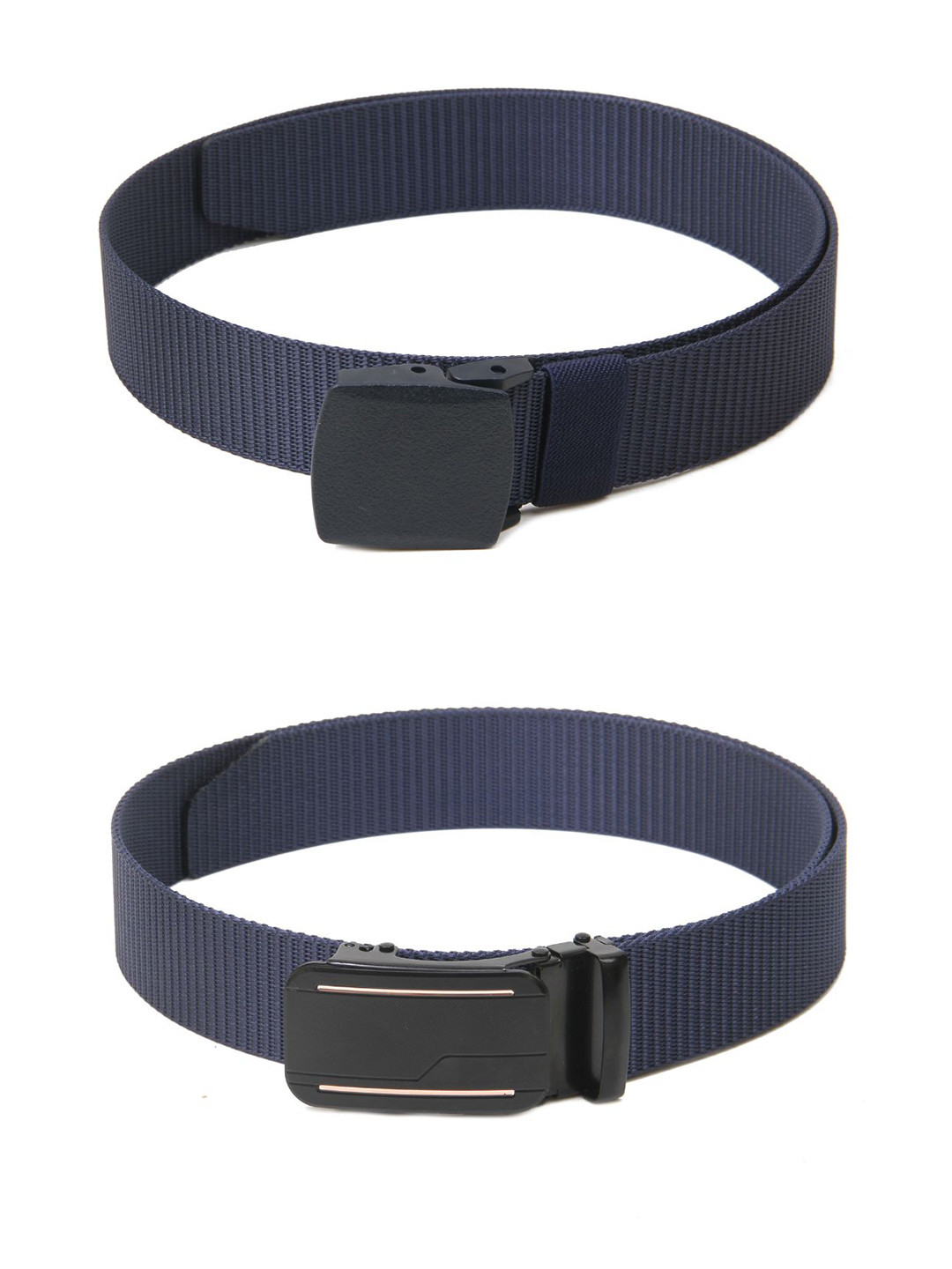 

Calvadoss Girls Set of 2 Textured Belts, Navy blue