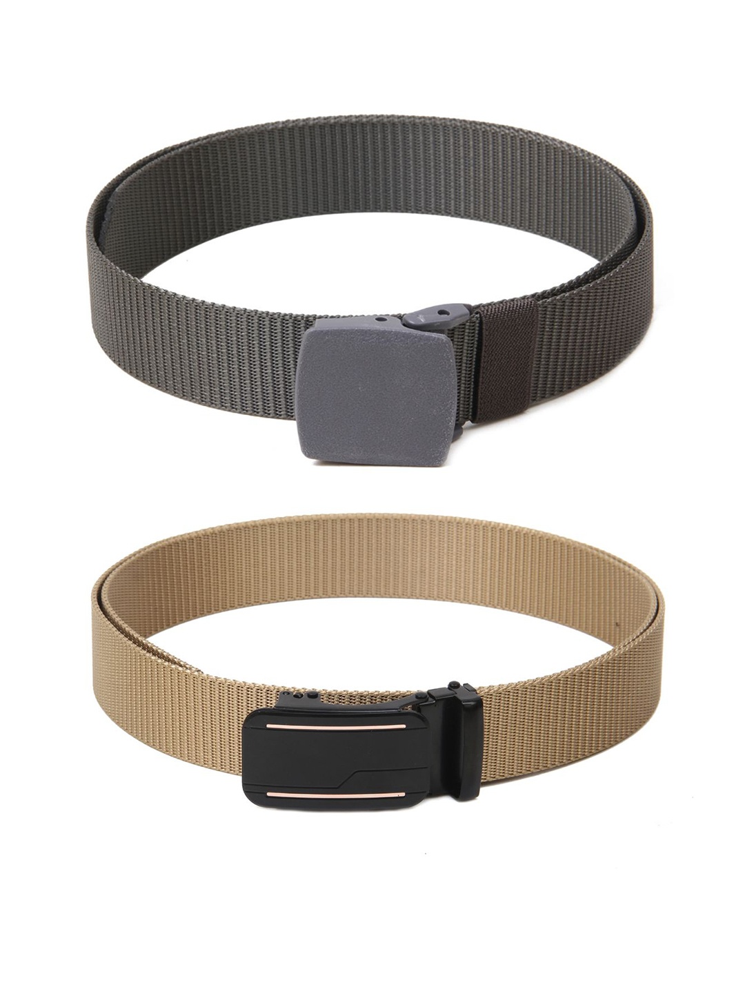 

Calvadoss Girls Set of 2 Textured Belt, Grey