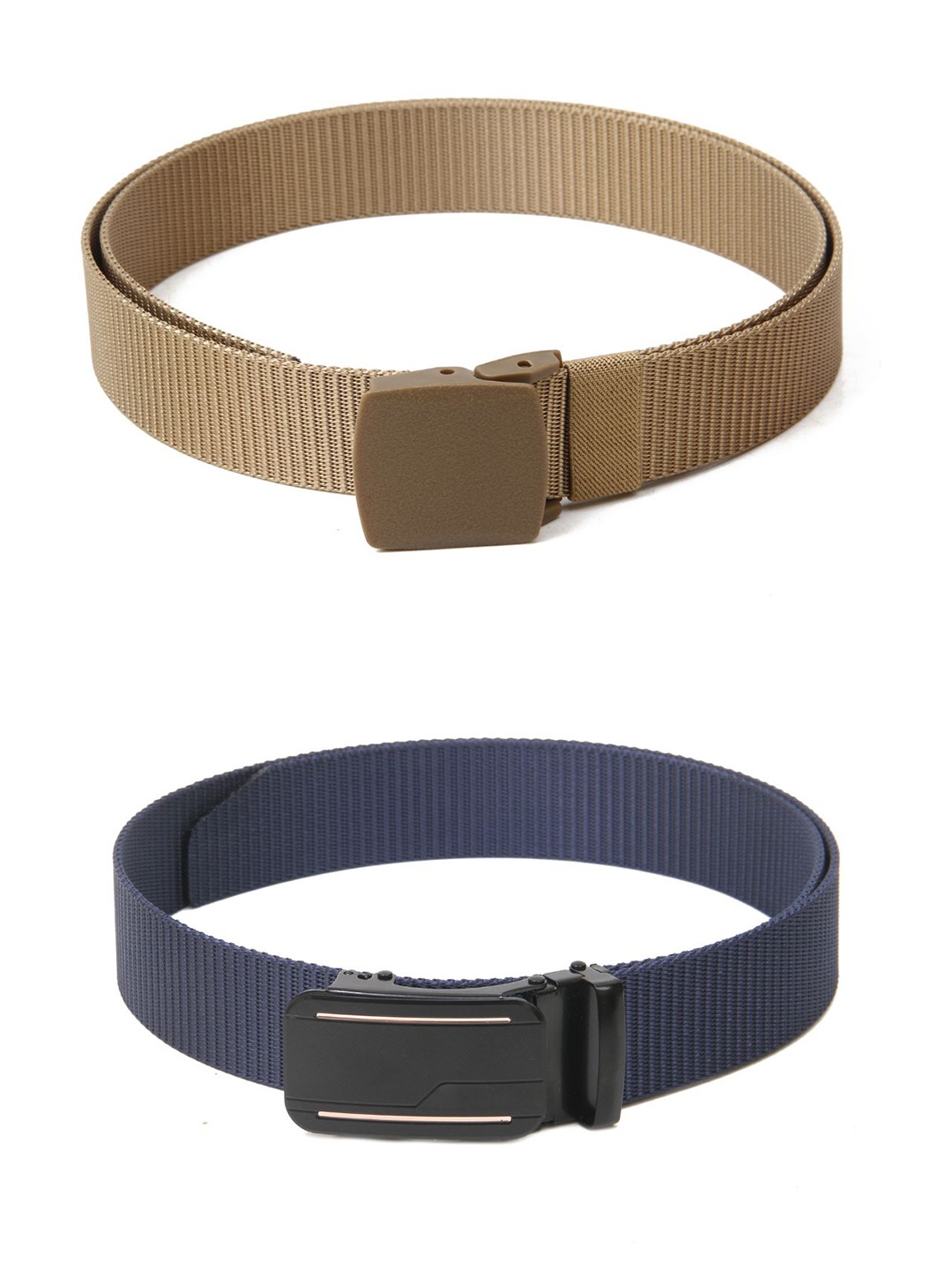 

Calvadoss Girls Set of 2 Textured Belts, Beige