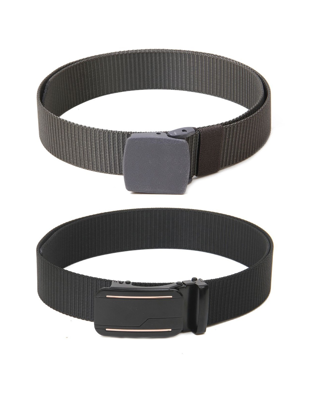 

Calvadoss Girls Textured Set Of 2 Belts, Grey