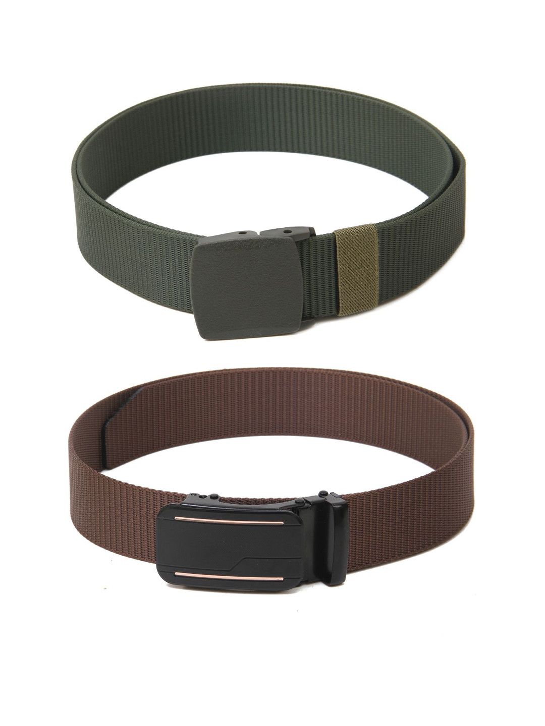 

Calvadoss Girls Set of 2 Textured Belts, Green
