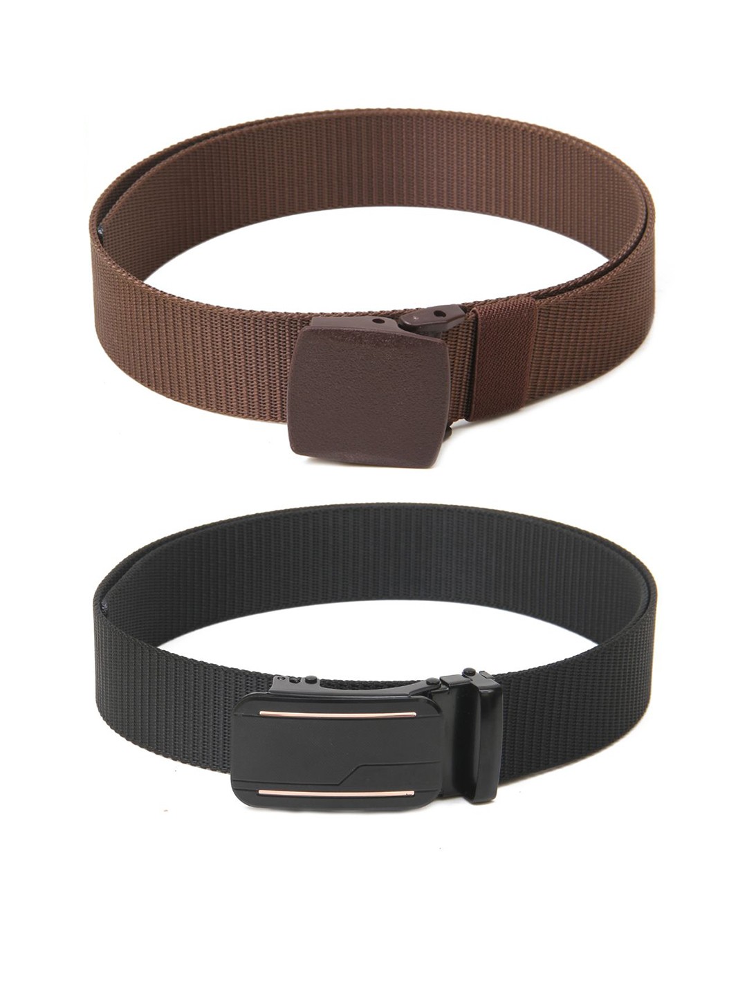 

Calvadoss Men Set of 2 Textured Belt, Brown