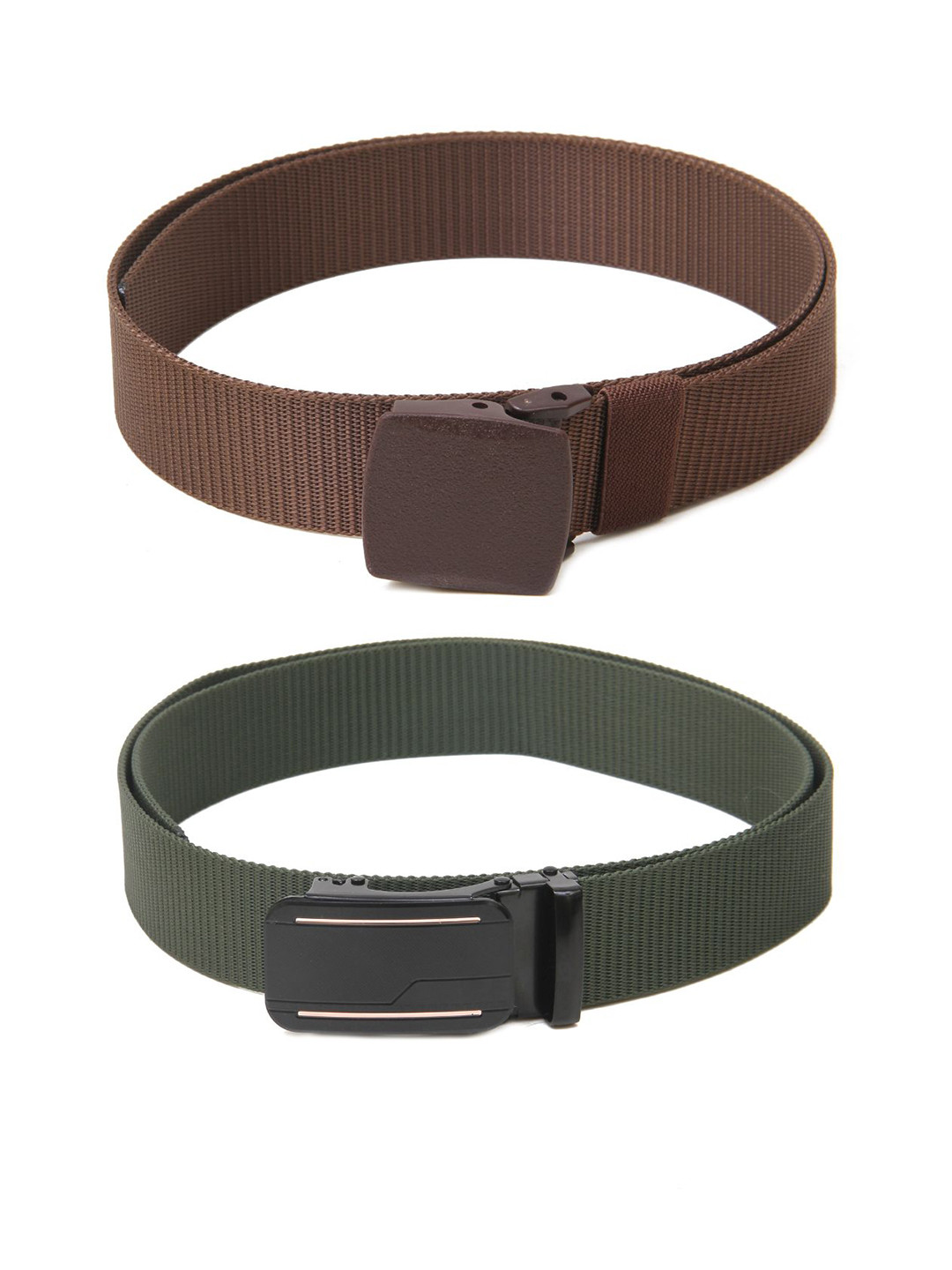 

Calvadoss Men Set of 2 Textured Belt, Brown