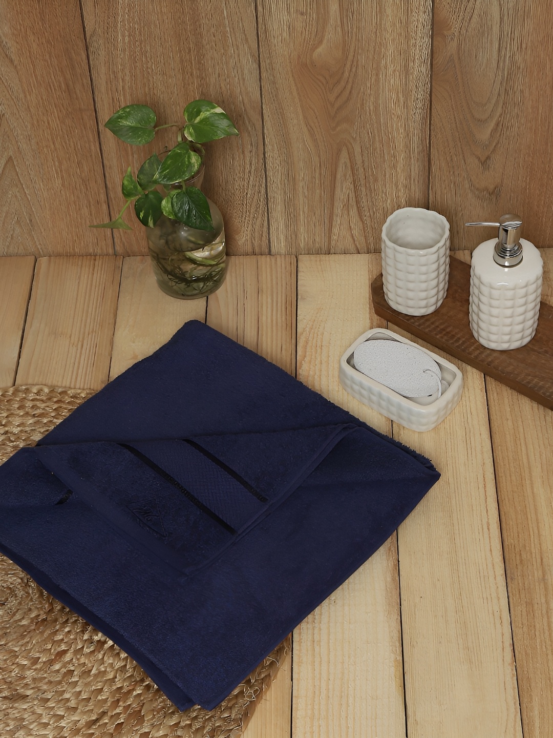 

Monte Carlo Navy Blue Cotton 450 GSM Bath Towel