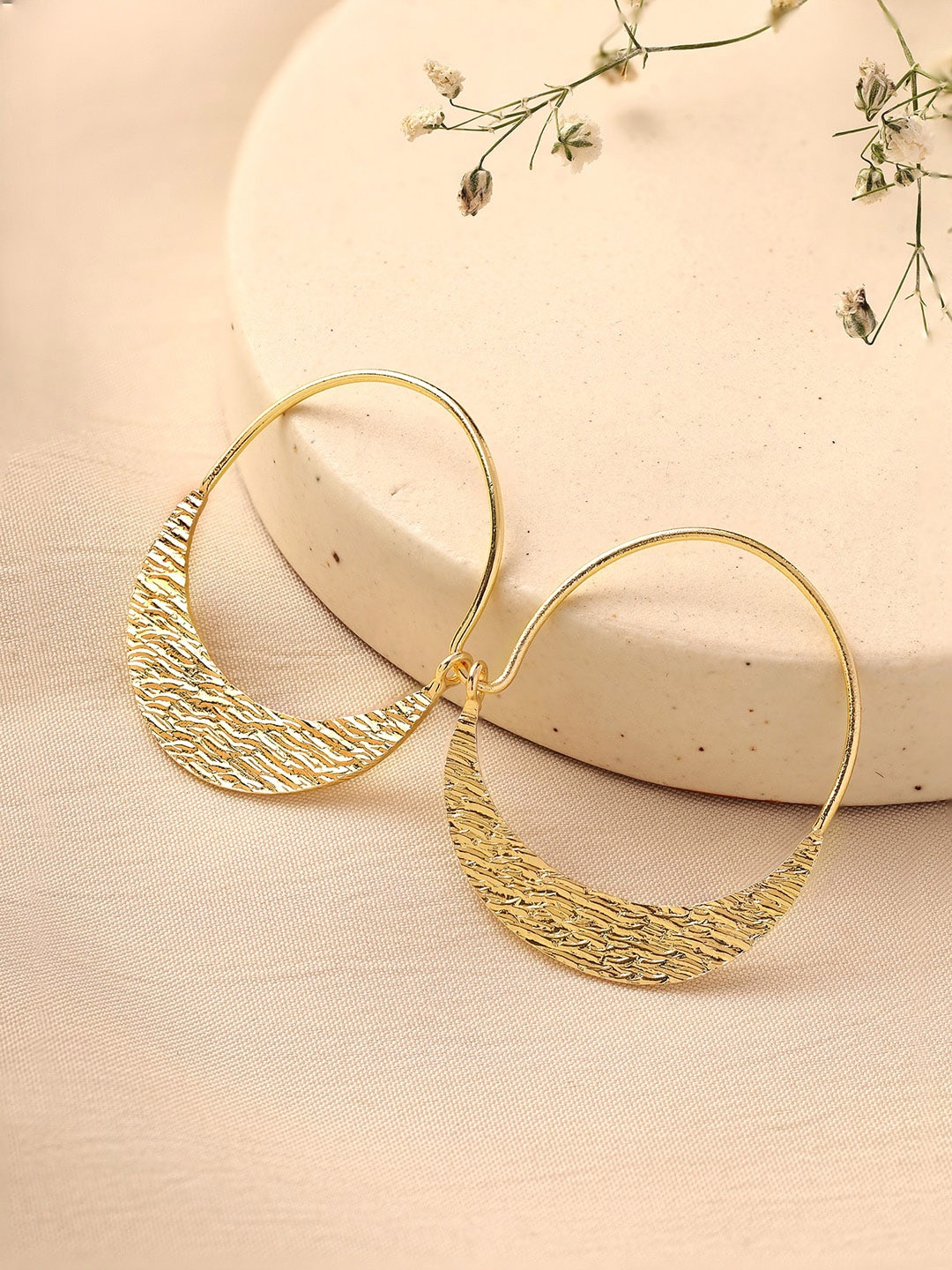 

Priyaasi Gold-Plated Circular Hoop Earrings