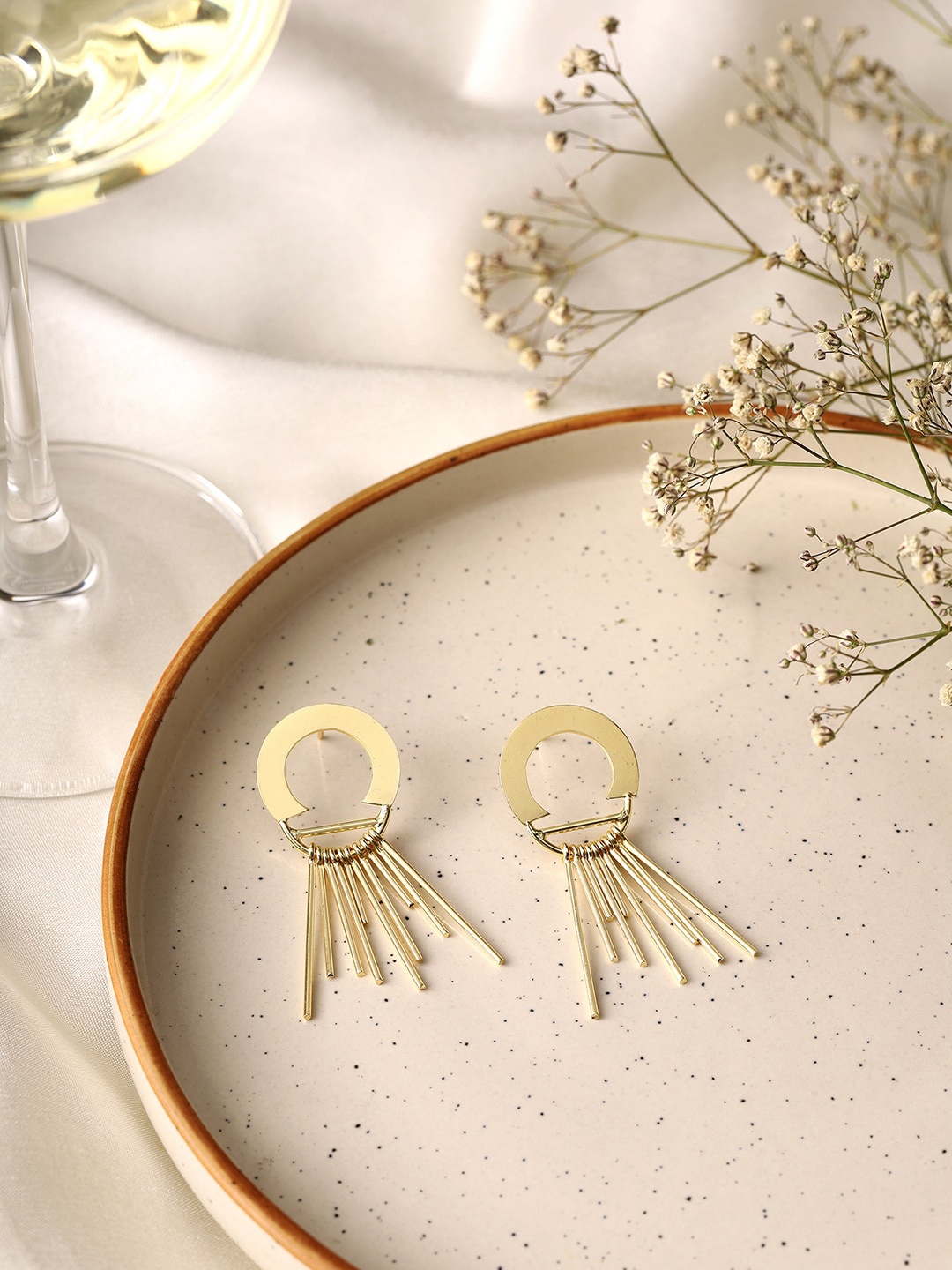 

Priyaasi Gold Plated Drop Earrings