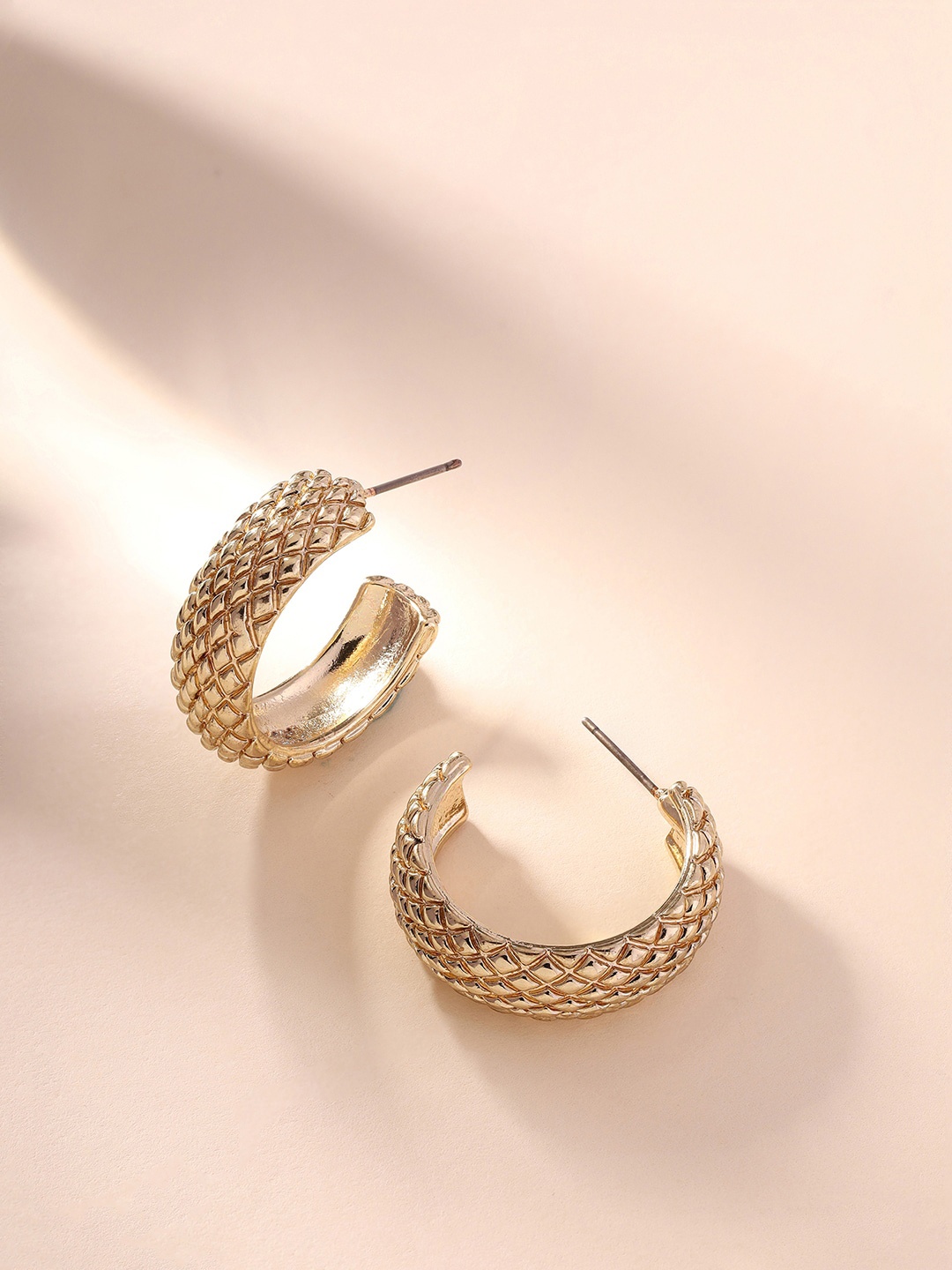 

Priyaasi Gold-Plated Circular Half Hoop Earrings