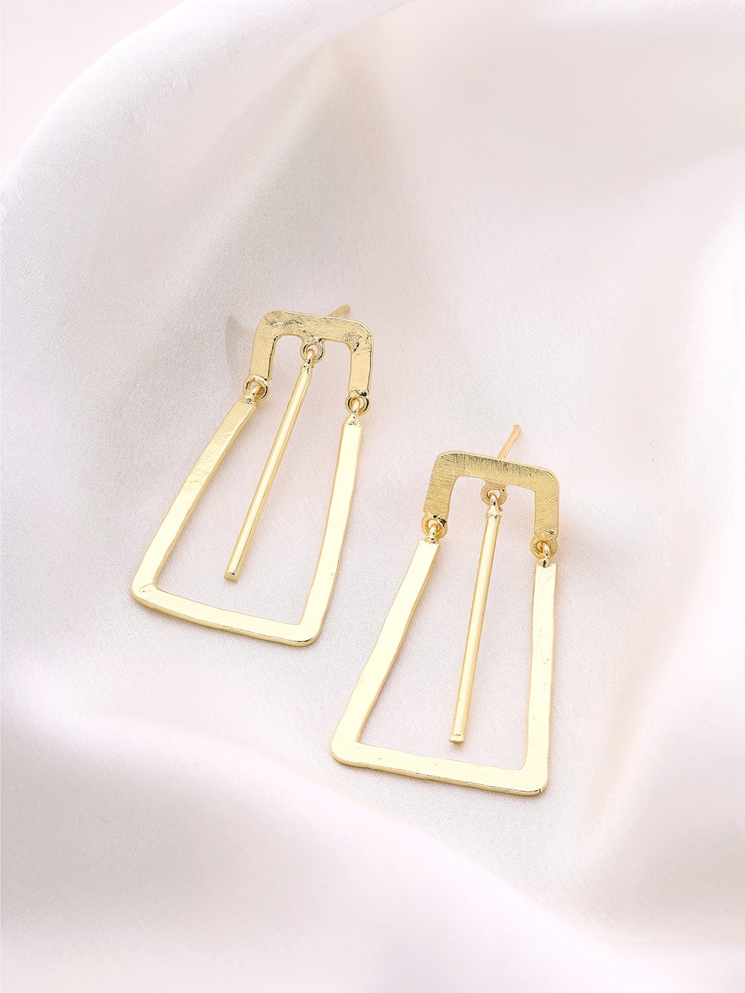

Priyaasi Gold Plated Matte Statement Drop Earrings