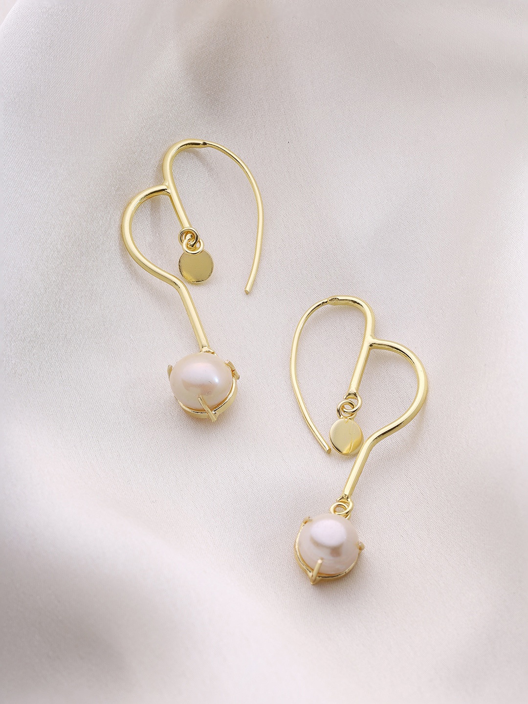 

Priyaasi Gold Plated Contemporary Drop Earrings