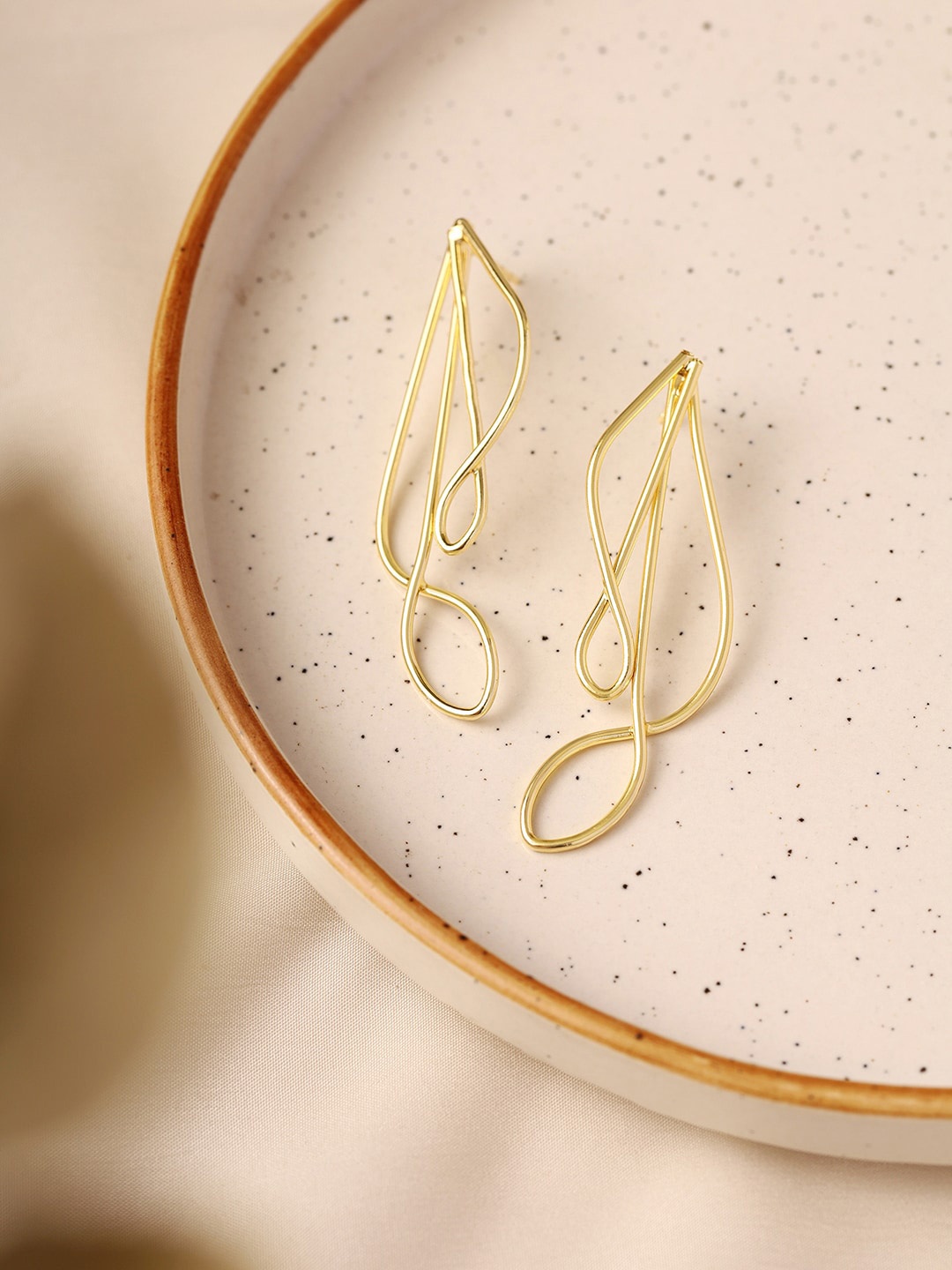 

Priyaasi Gold-Plated Swirl Twist Designed Studs Earrings