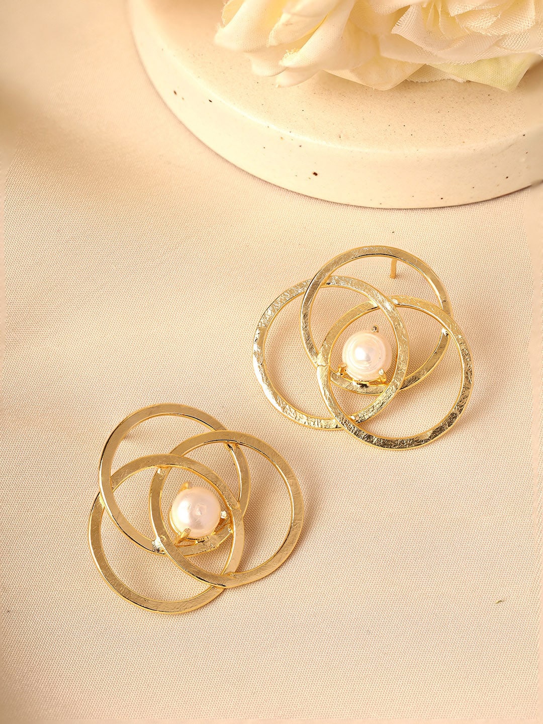 

Priyaasi Gold-Plated Contemporary Studs