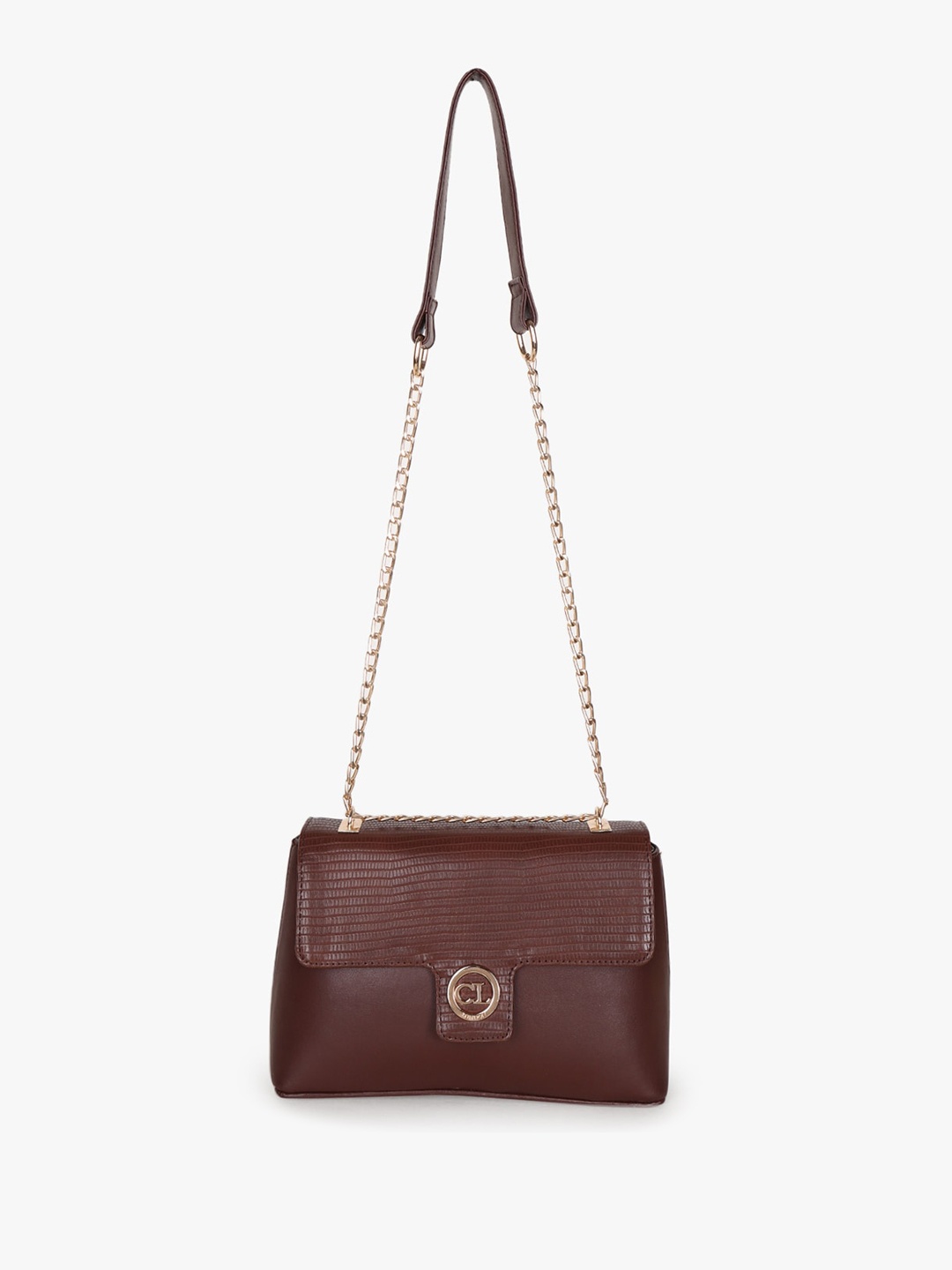 

Carlton London Textured Miniature Sling Bag, Brown