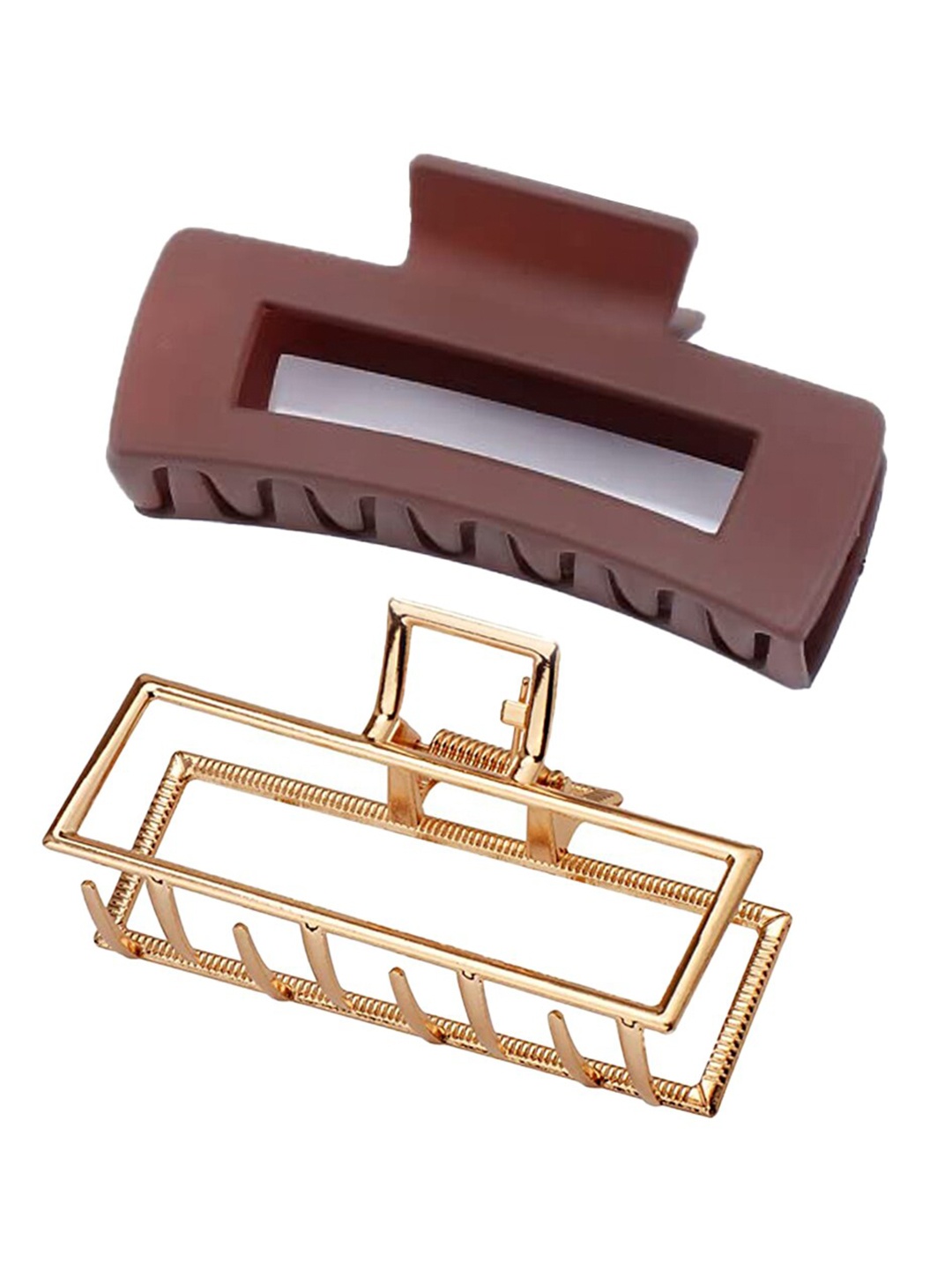 

Xivir Set of 2 Spiral Claw Clip, Brown