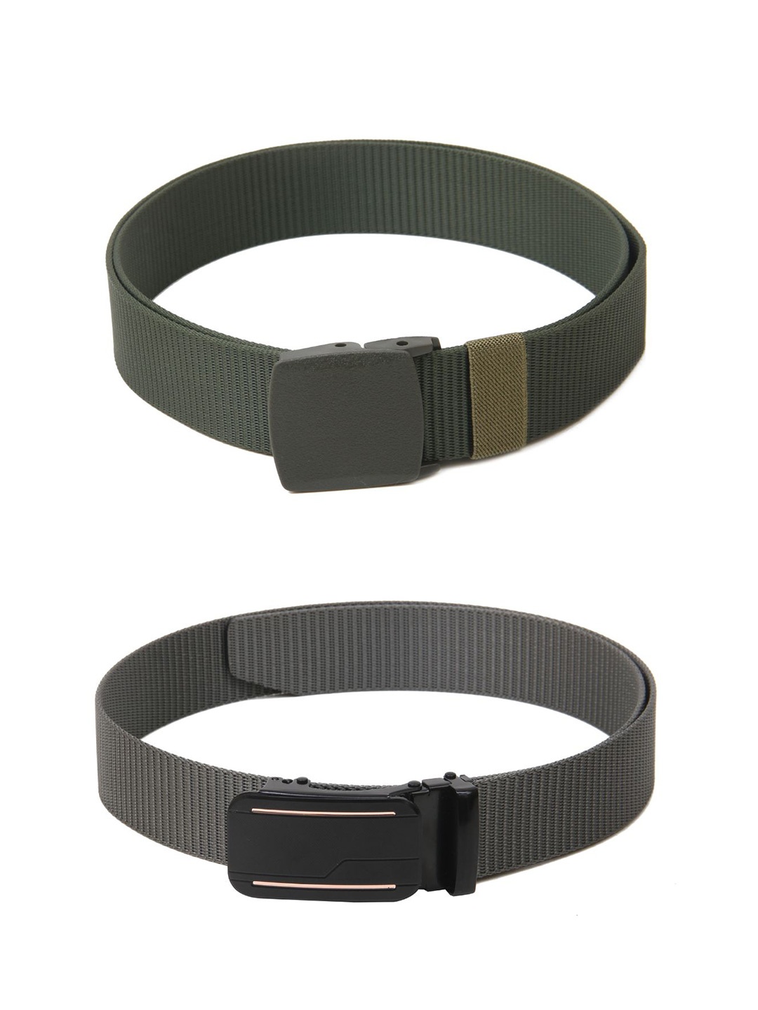 

Calvadoss Girls Set Of 2 Textured Canvas Belt, Green