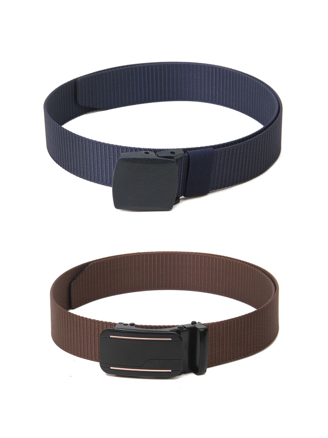 

Calvadoss Girls Textured Set Of 2 Belts, Navy blue