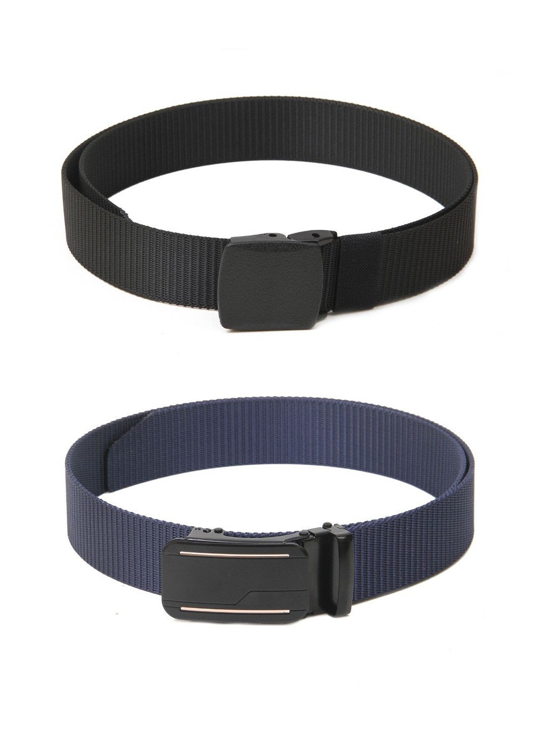 

Calvadoss Girls Set of 2 Textured Belts, Black