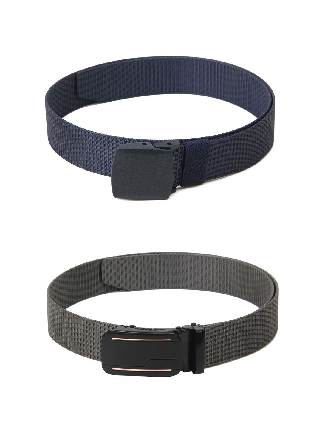 

Calvadoss Girls Set Of 2 Textured Belts, Navy blue