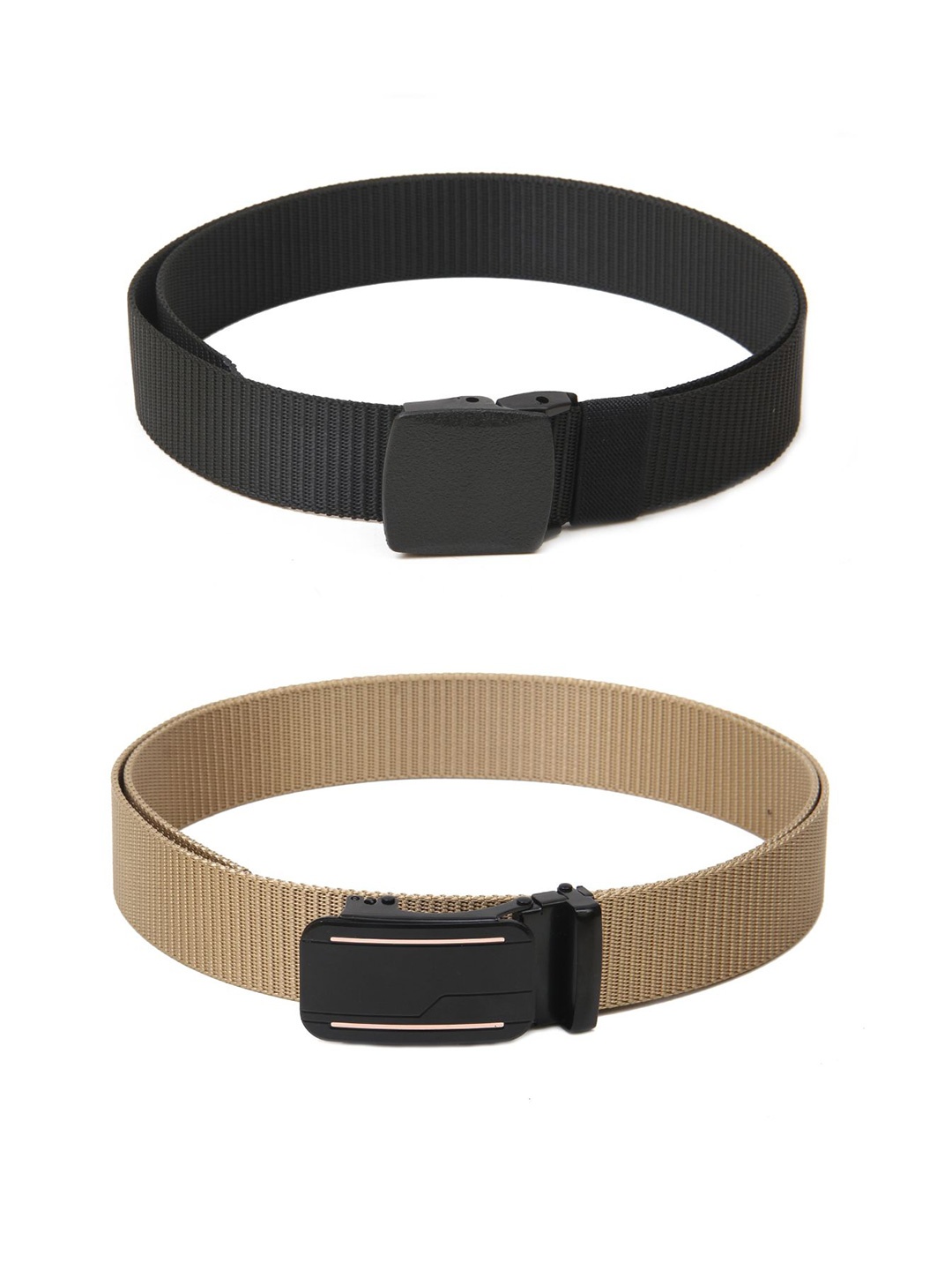 

Calvadoss Girls Set of 2 Textured Belts, Black