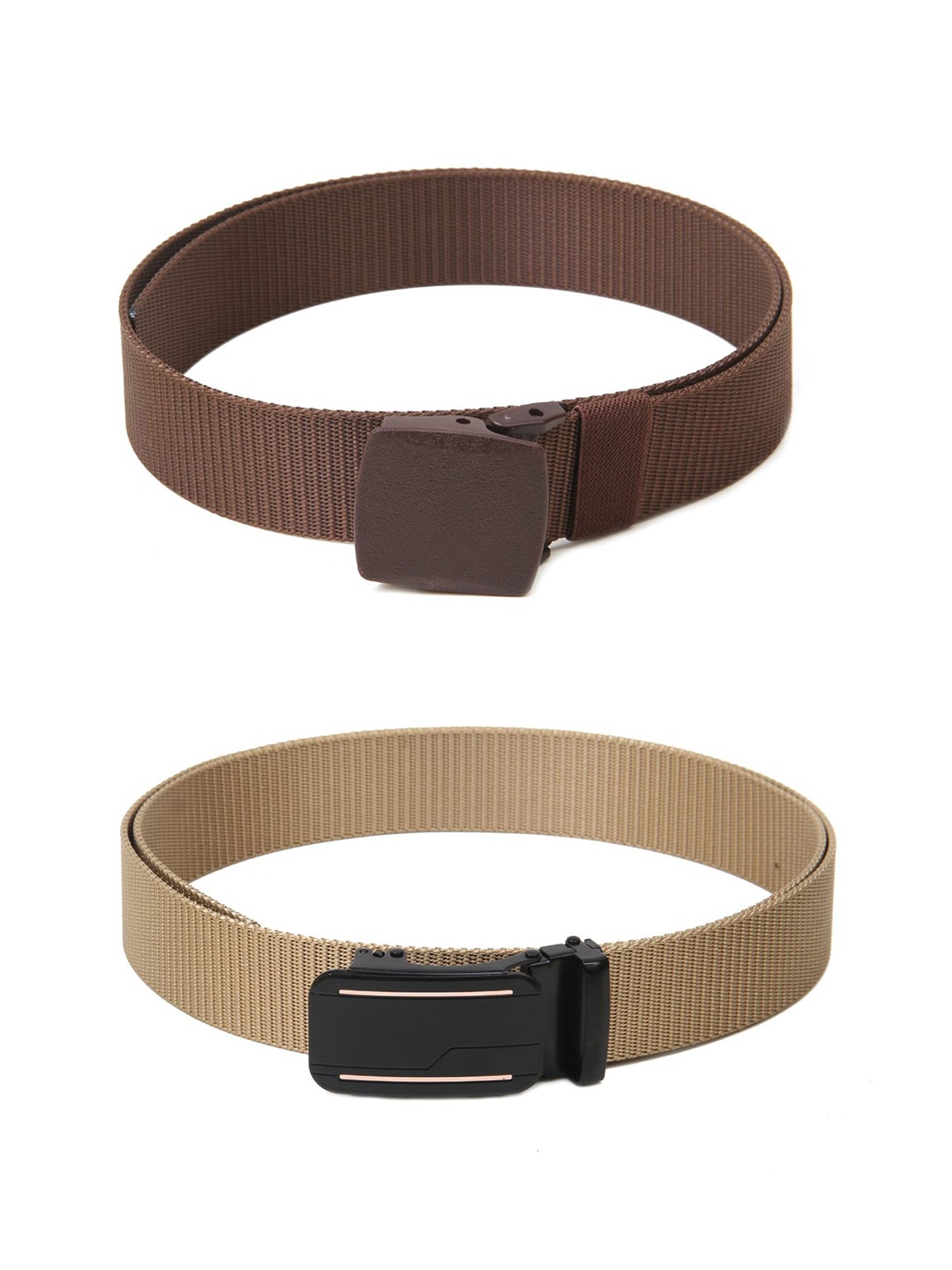 

Calvadoss Girls Set of 2 Textured Belts, Brown