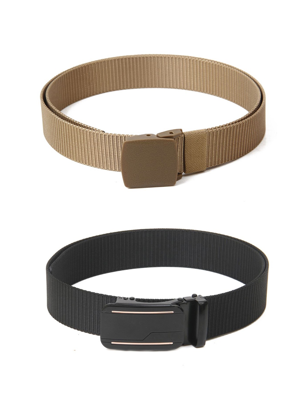 

Calvadoss Girls Set Of 2 Textured Belts, Beige