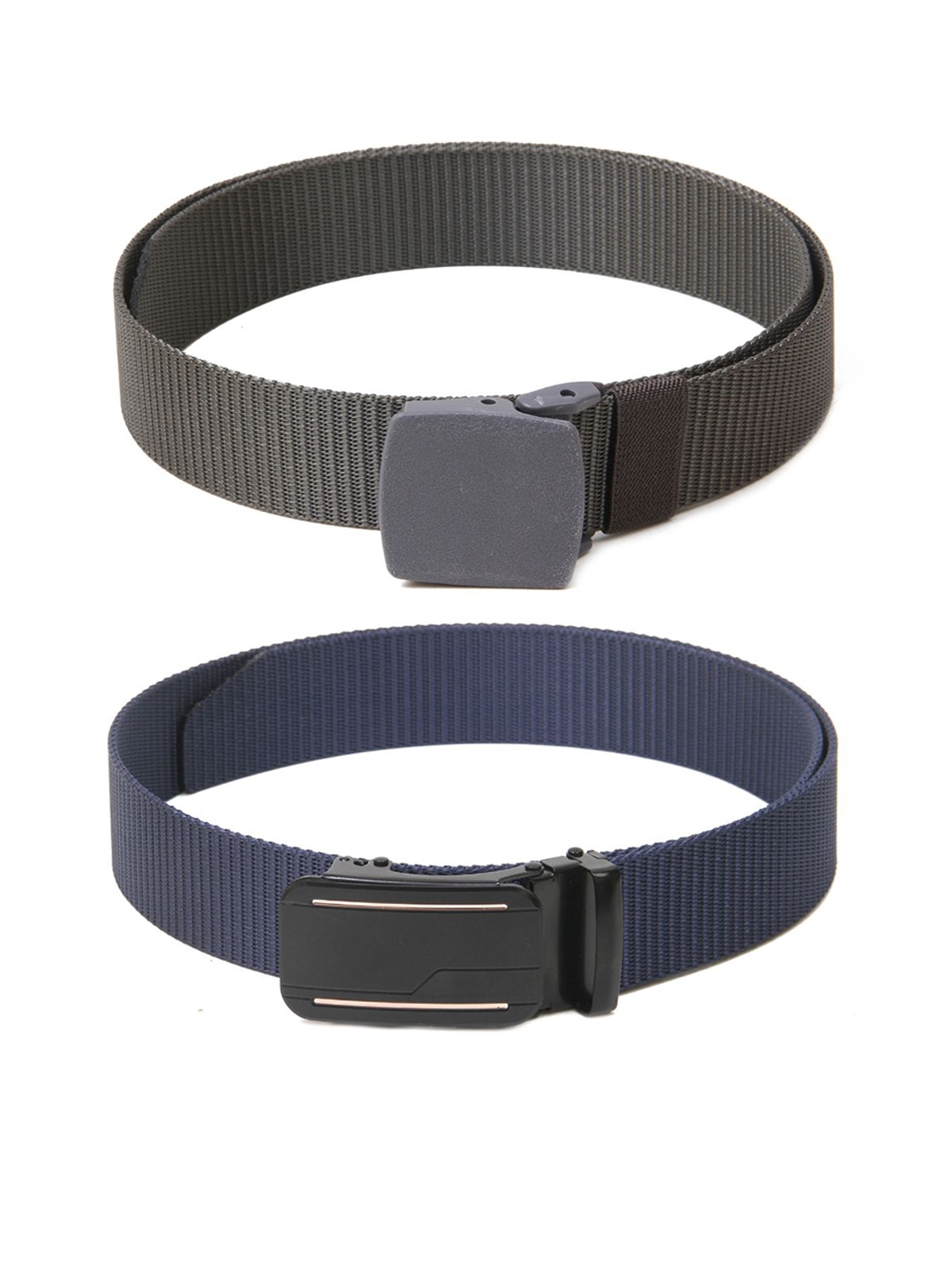 

Calvadoss Girls Set of 2 Textured Belts, Grey