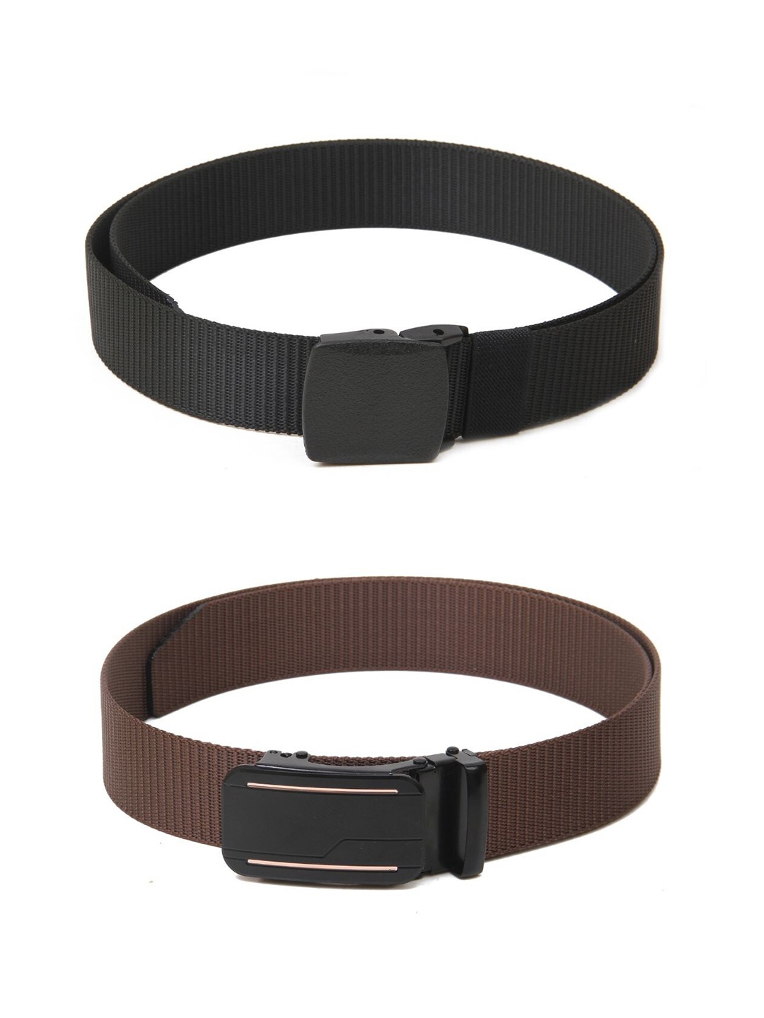 

Calvadoss Girls Set of 2 Textured Belts, Black