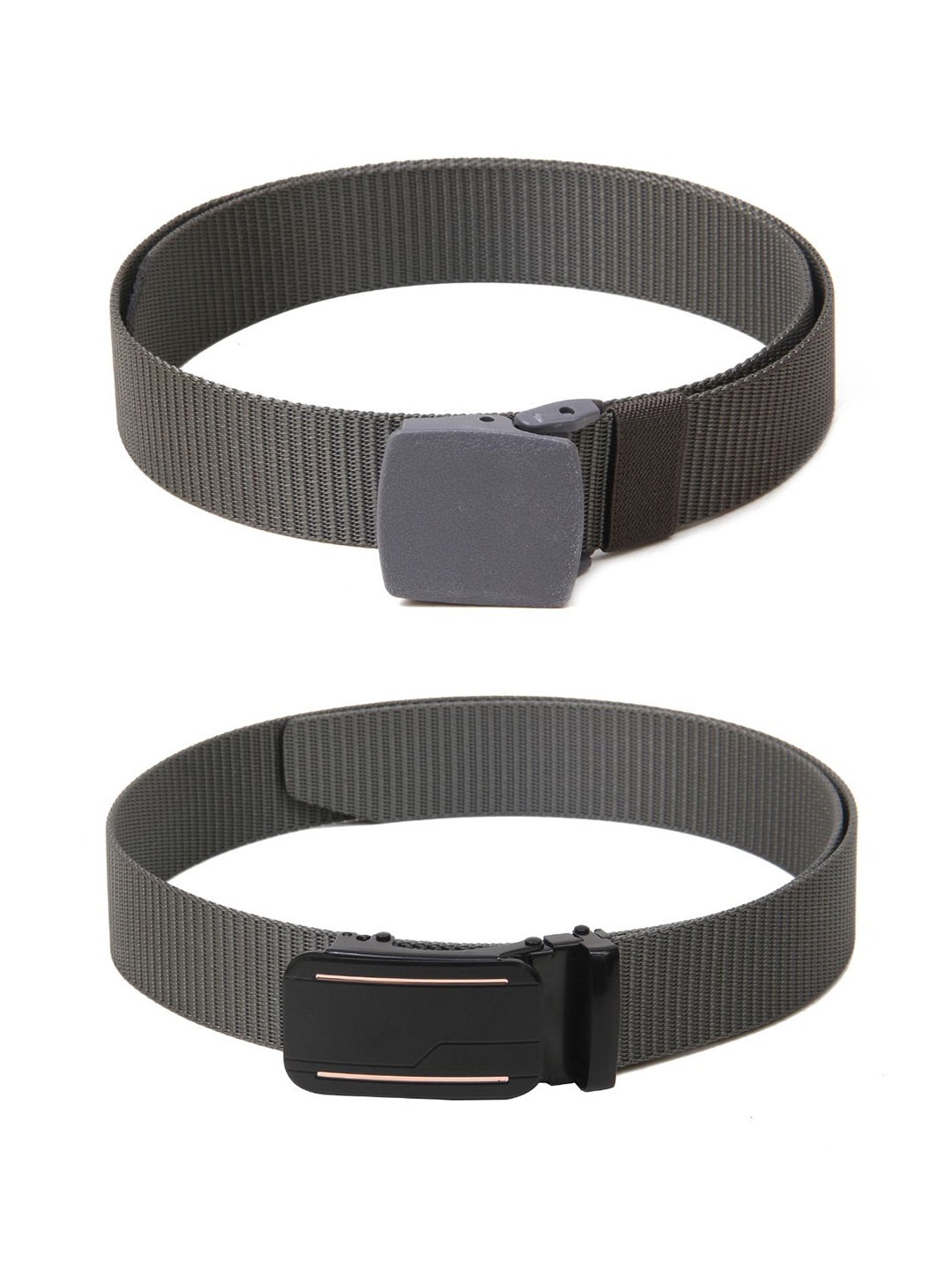 

Calvadoss Girls Set Of 2 Textured Wide Belts, Grey