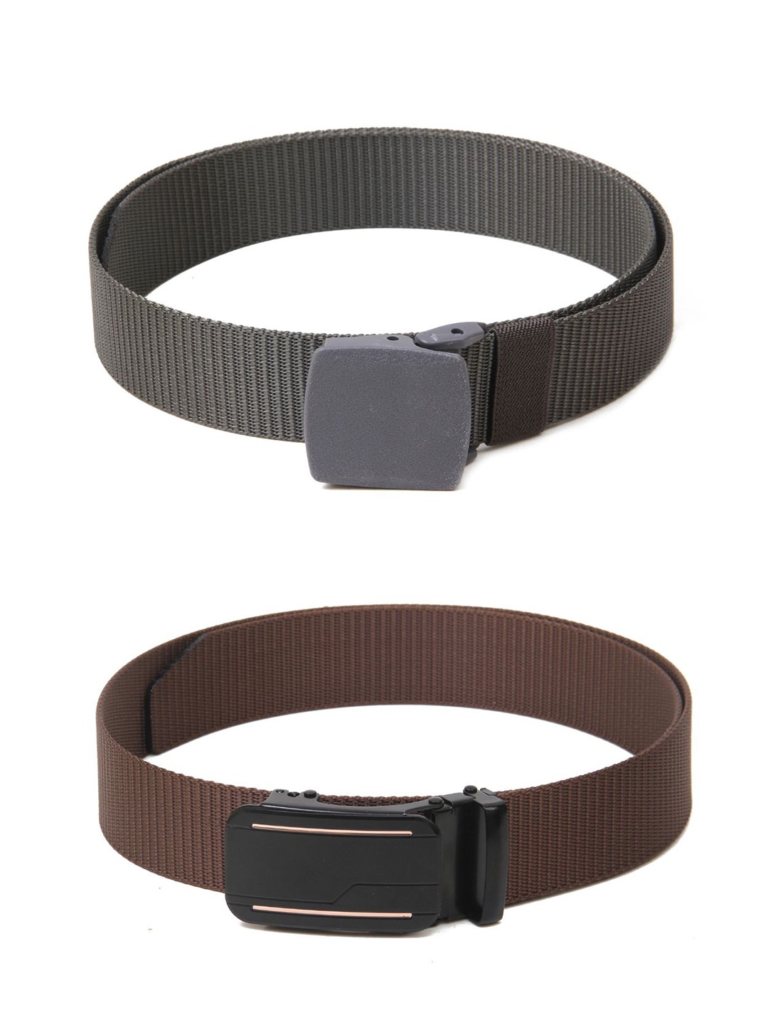 

Calvadoss Girls Set of 2 Textured Belts, Grey