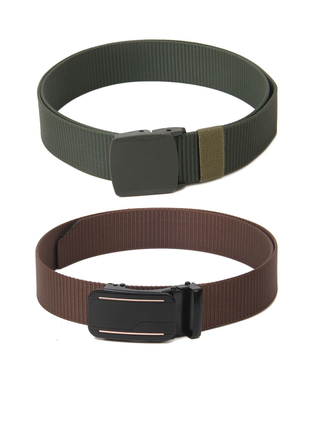 

Calvadoss Girls Set of 2 Textured Belt, Green