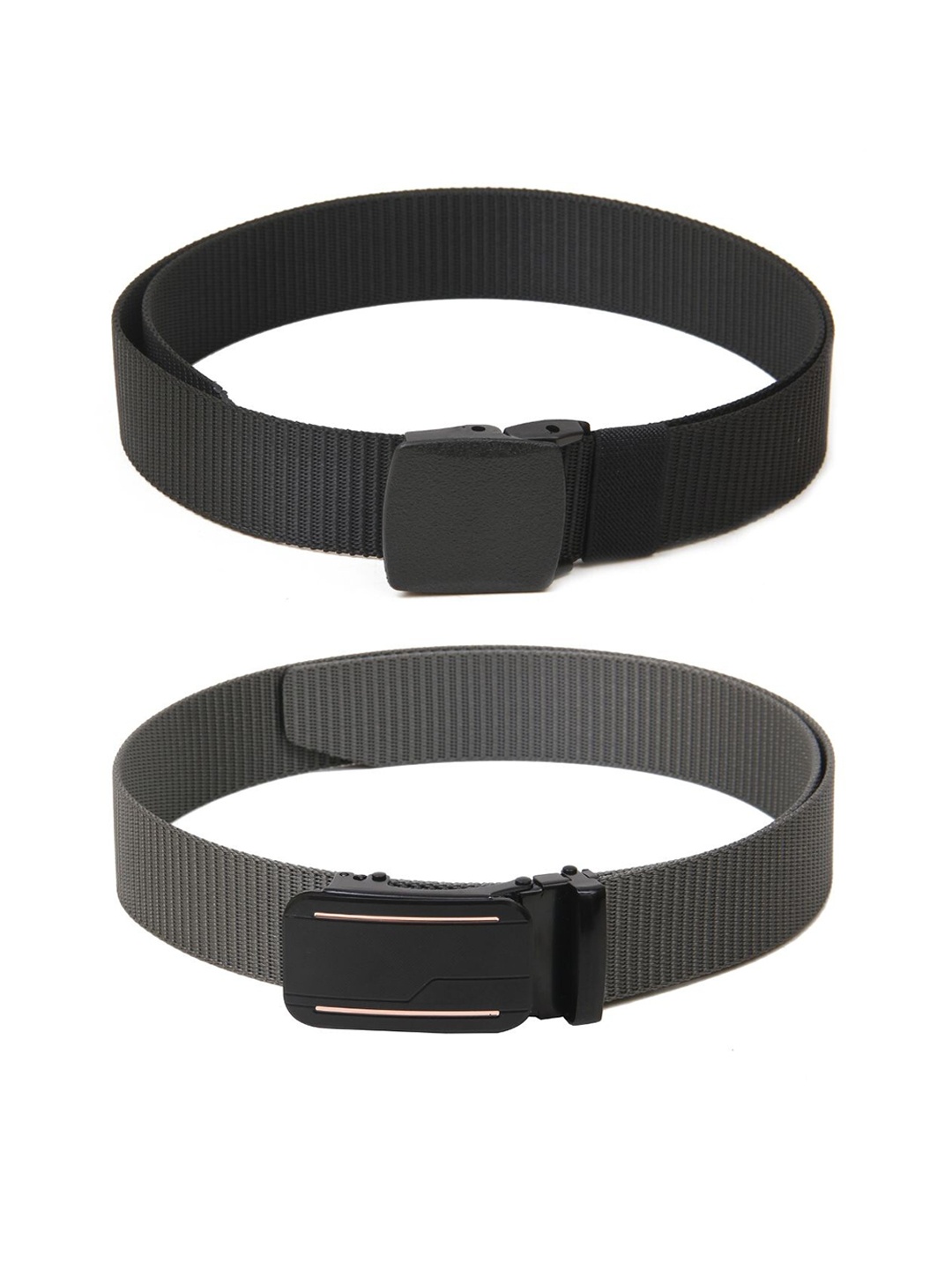

Calvadoss Girls Set of 2 Textured Belts, Black