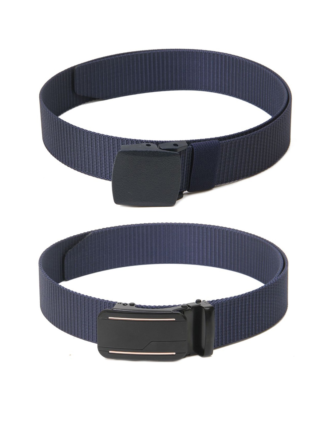 

Calvadoss Girls Set Of 2 Textured Belts, Navy blue