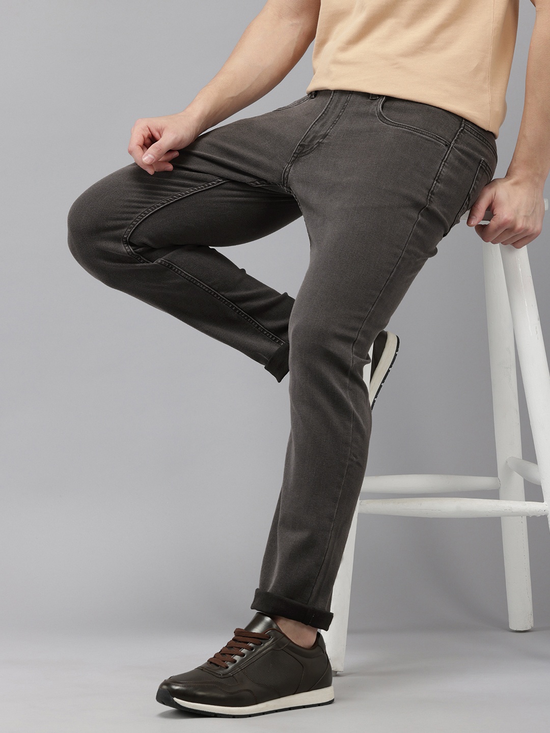 

U.S. Polo Assn. Denim Co. Men Brandon Slim Fit Stretchable Jeans, Grey